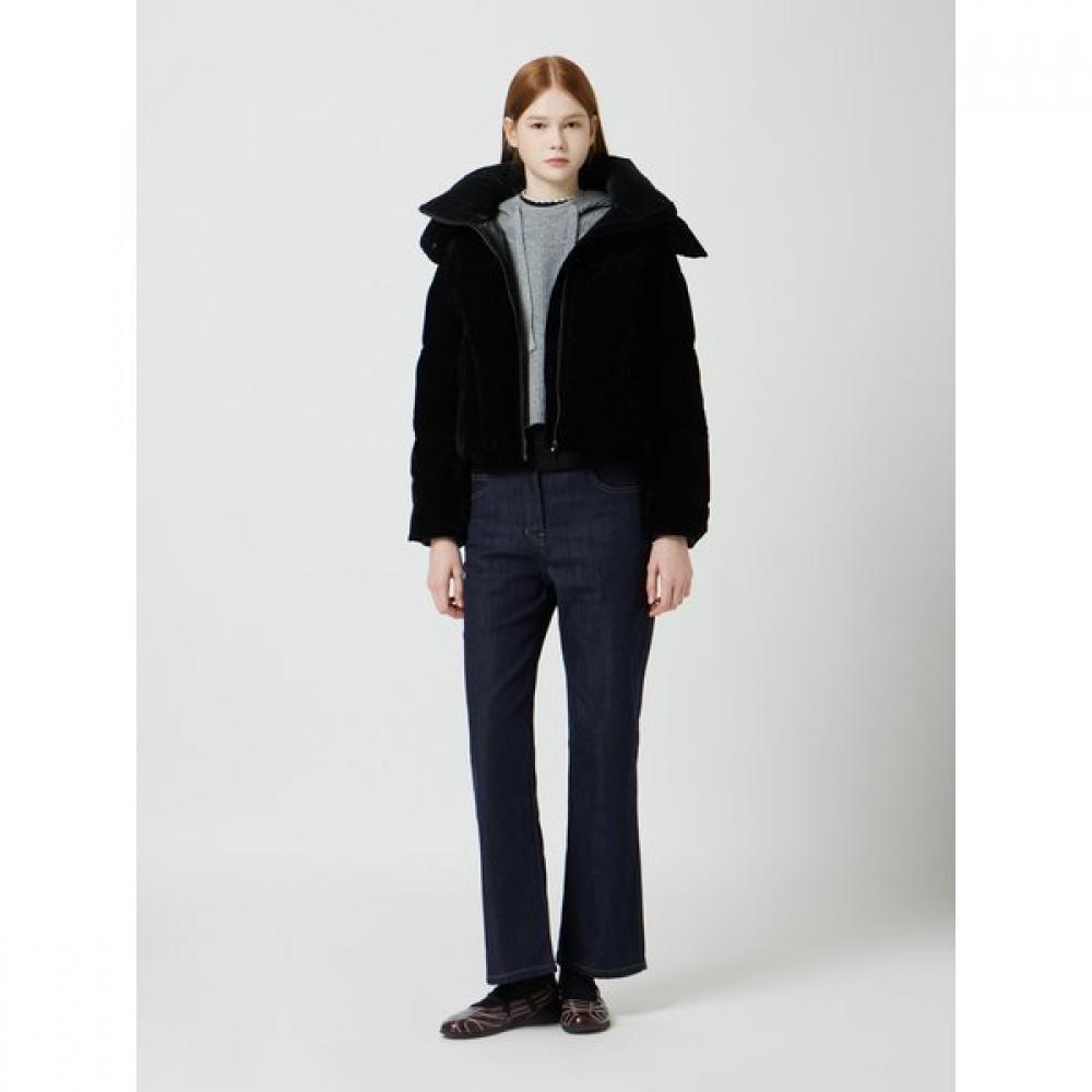 Cc Collect Velvet Hooded Short Goose Down C254psg804