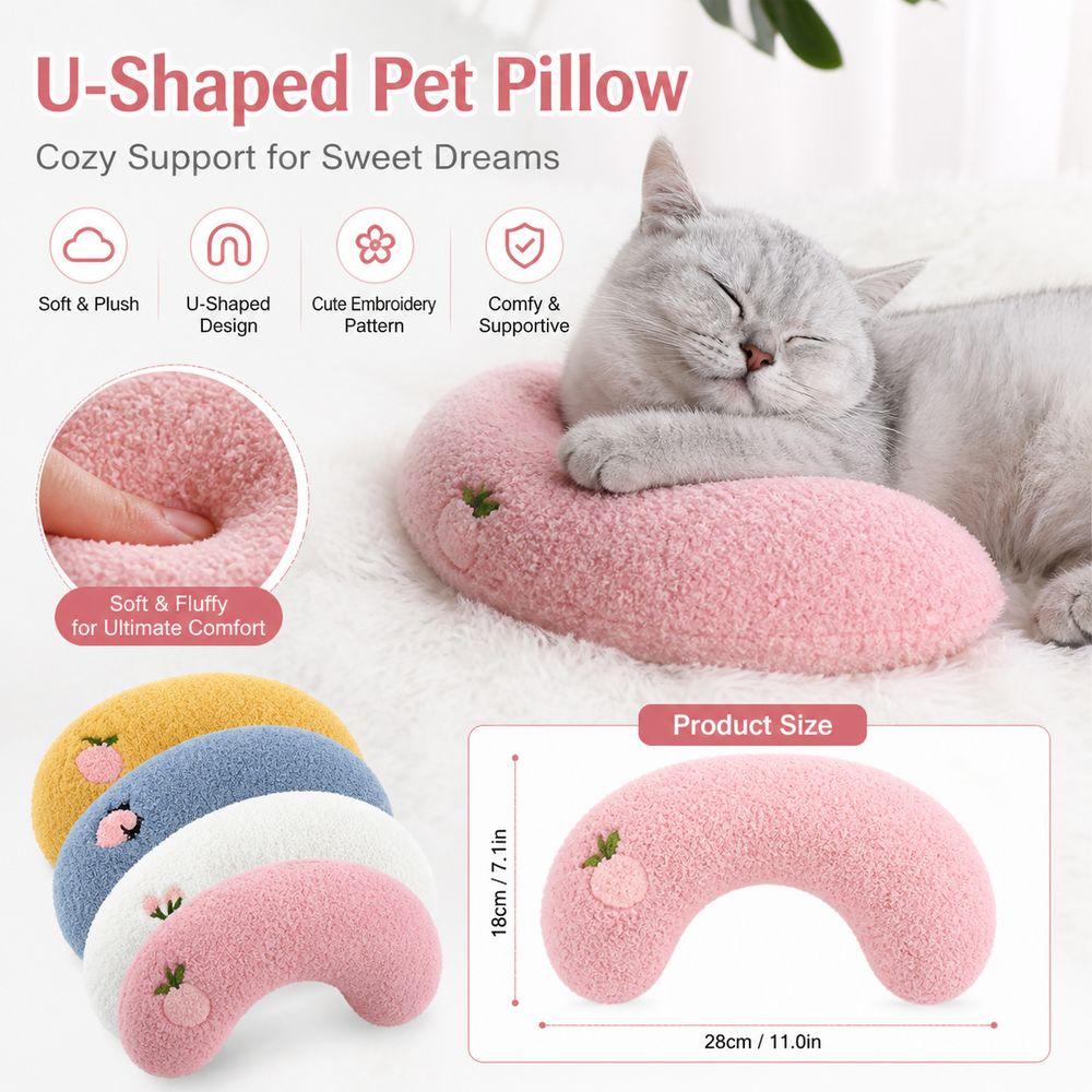 Neck Support Cat Toy Pillow U-Shaped Pet Pillow New Cat Sleeping Mat Dog Resting