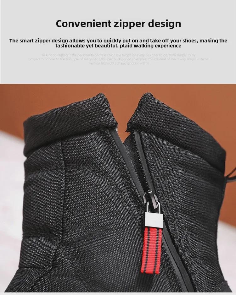 Pánské sněhule Oxford 2024 s plyšovou podšívkou - Nepromokavé venkovní vysoké boty.