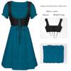 Foreign Trade Hot-Selling European and American Plus-Size Steampunk Gothic Victorian Era Ruffled Sleeveless Dress for Women