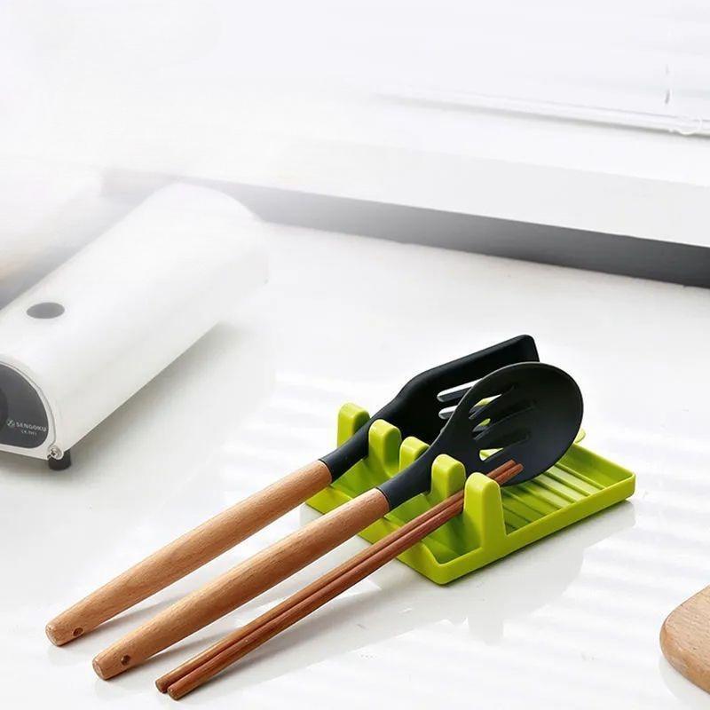 Kitchen Lid Rack, Household Spatula Rack, Cushion Holder, Tableware Storage,Multifunctional Plastic Shelf, Soup Spoon Shovel Mat