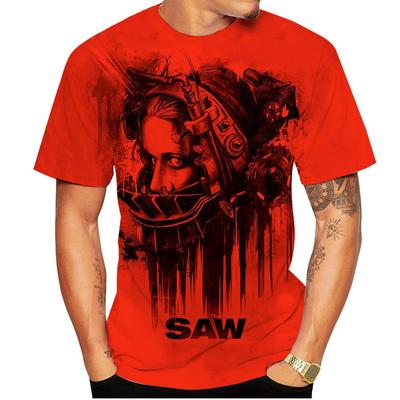 Newest Fashion 3D Printed Billy Is A Puppet - Saw Horror Movie Scary Character Jigsaw Killer T-Shirt Summer Men's Casual Short S