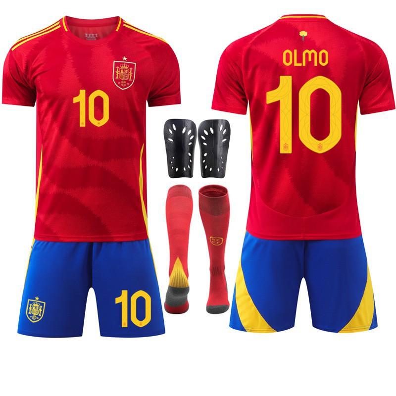 European Cup 7 Morata No. 19 Yamal 17 Nico Jersey Olmo Spanish Home Football
