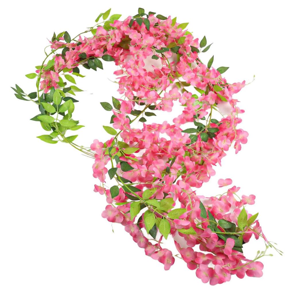 2 Artificial Wisteria Flower Vines for Elegant Home and For Wedding Decor Long Lasting Silk Material for All Occasions