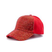 Neue Mode Damen Diamant-Inlay Kappe Frühling Sommer Hip Hop Kpop Tanz Baseballkappen Einfach Unifarben Party Straßenhut