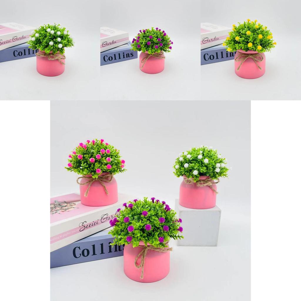 Starry Sky Artificial Flower Pot For Home Office Decor With Plastic Material And Wedding Use