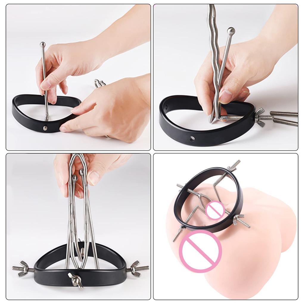 Stainless Steel Anal Expander Tool - Adjustable Size Metal Dilator for Adult Anal Stretching Training & Sphincter Relaxation