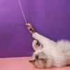 Cat Furry Toy Wands Toy with Furry LeopardPrint Lovely Teasers for Kitten or Cats Plaything Gift for Indoor Cat