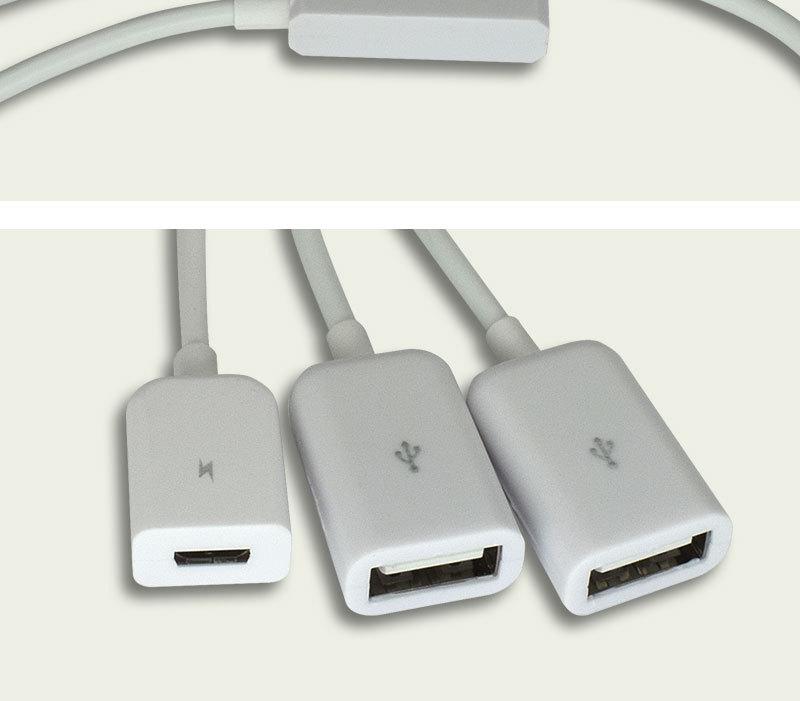 Multi-Functional Three-in-One OTG Adapter Cable for Android Micro USB: Connect Mouse & Keyboard with Power Supply