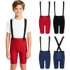 Kids Cycling Bib Shorts Cross Back Elastic Straps Quick Dry Padded for Boys Girls Sports Training Biking
