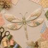Kreative Hobby-Sets Garten-Tier-Patchwork DIY-Kit, Floraler Stoff Nähen Niedliche Textilkunst Starter-Kit Schmetterling Vogel Basteln für Erwachsene, Zuhause
