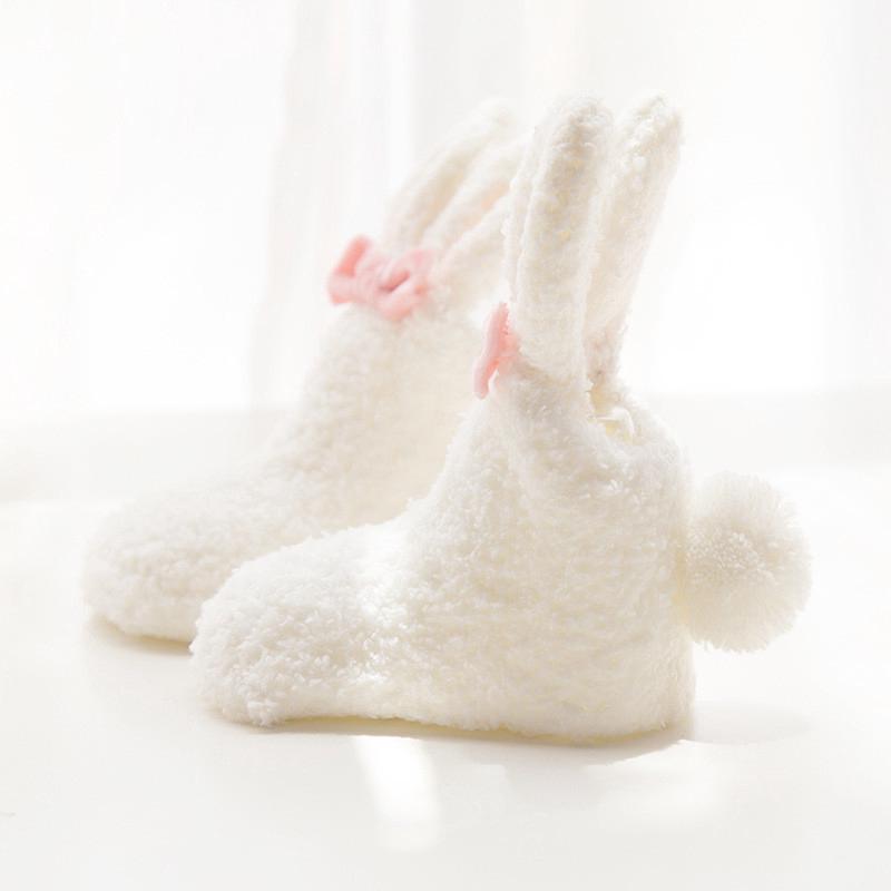 Lawadka 0-24M Coral Fleece Newborn Baby Girls Socks Soft Cute Rabbit Infant Socks For Girls  Winter Toddler Accessories New