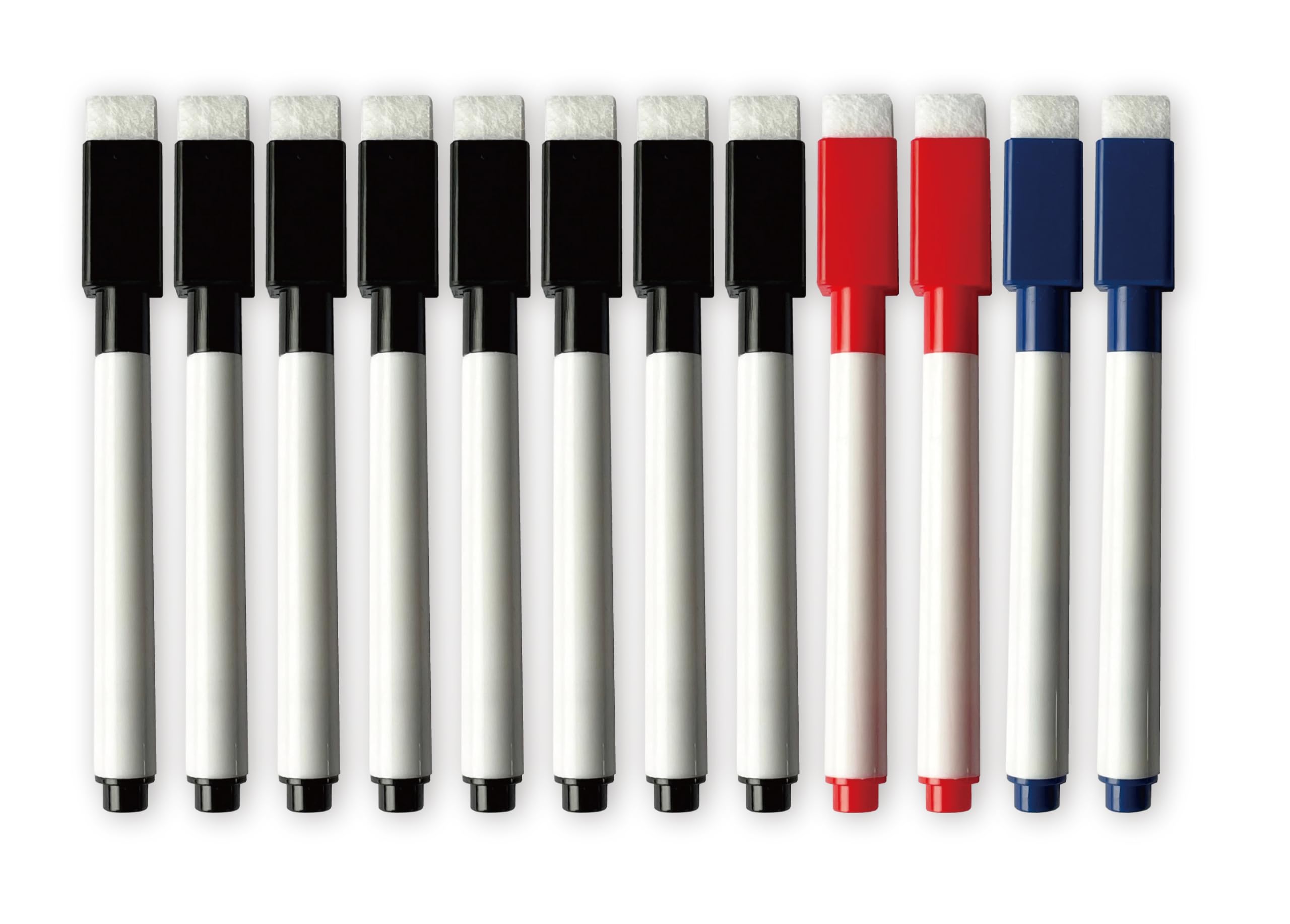 

WBway Whiteboard Marker Black Red Blue 3 Colors Set Fine Tip Mini Size Pen with Magnetic Eraser of 12 Pieces in 3 [12 Pieces] (Set Colors)
