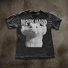 Work Hard Hamster Tee Hamster Memes Shirt AllSeason Casual Comfortable Base Layer TShirt Unisex