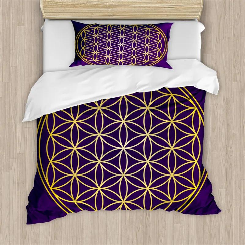 Amazing Theme Bedding Set Sacred Geometry Themed Bedding Set Various Shapes Chakra Zen Comforter Cover Dream Catcher Pillowcases