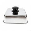 Square Grill Lid Low Profile Stainless Steel Cover Flat Top Melting Dome 16165cm