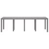 Garden Table Light Gray 250 x 100 x 73 cm Poly Rattan