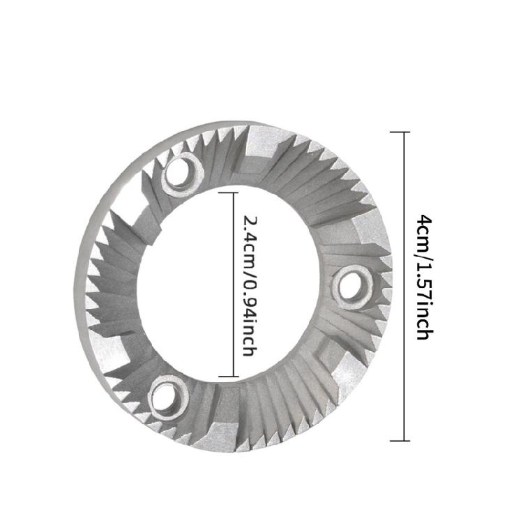 2PCS Professional Coffee Burr 40MM Diameter Stainless Steel Texture Fast Grinding Disc Sharpful for Cutting Performances