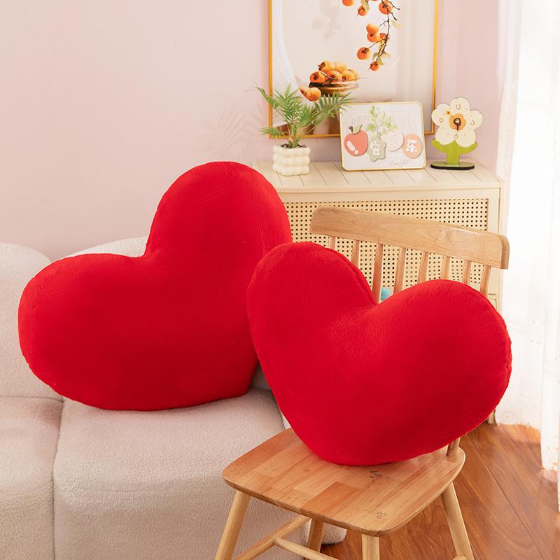 Wohnzimmer Dekoration Rotes Herzförmiges Kissen Herz Kissen Haus Wohnzimmer Sofa Dekokissen Weiches Plüsch Herz Wurfdecke
