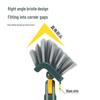 Rotatable Hard Bristle Bathroom Floor Scrubbing Brush for No-Gap Cleaning