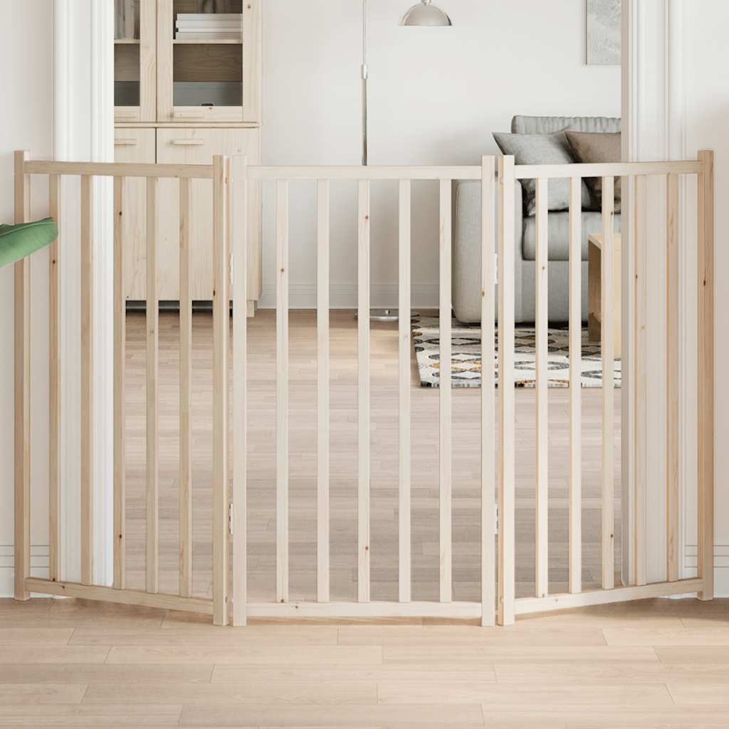 Vidaxl Składana Bramka Zabezpieczająca Dla Psa, 3 Panele, 150 Cm