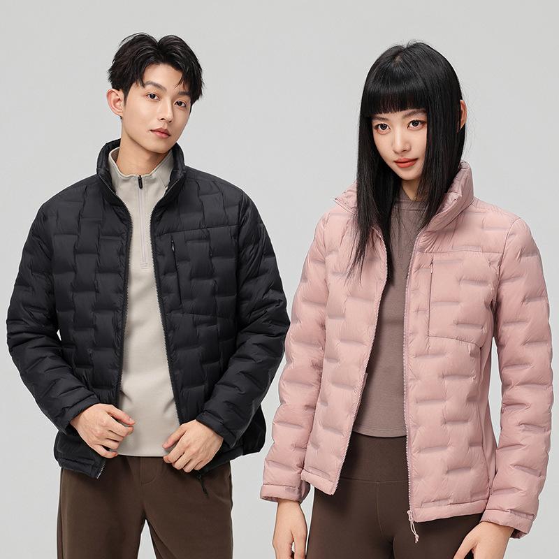 Autumn and winter new stand-up collar light down jacket couple with the same white duck down casual fashion warm light jacket
