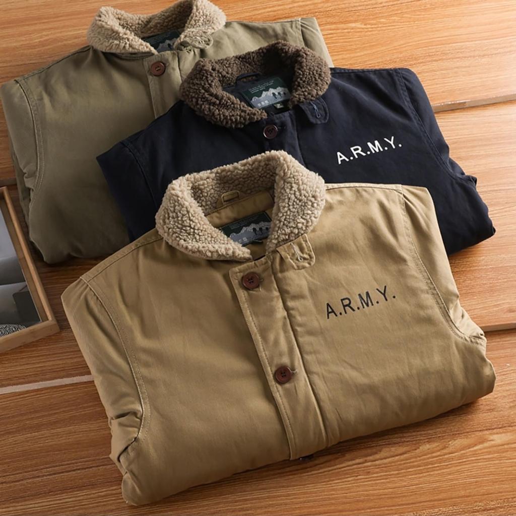 Deck military boa military American US US Navy large thermal cold work brushed autumn and winter clothing [TOWYYO] jacket, jacket, men's, lining,