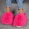 New Mao Mao Mop Large Size Indoor Casual Slippers Autumn and Winter Warm Women's Hair Slippers