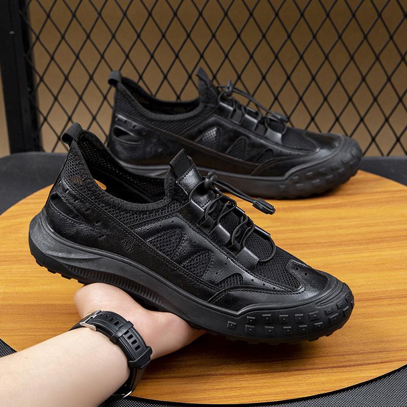 

Трендовые сандалии универсальные повседневные уличные шлепанцы мужские больших размеров износостойкая пляжная обувь мужской день 39 чёрный