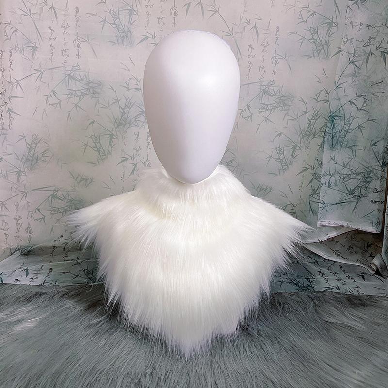 Furry Scarf Bib Collar Vest Fursuits Partial Accessories Short Fur Carnival Party Cosplay Beast Animal Costume Accessories