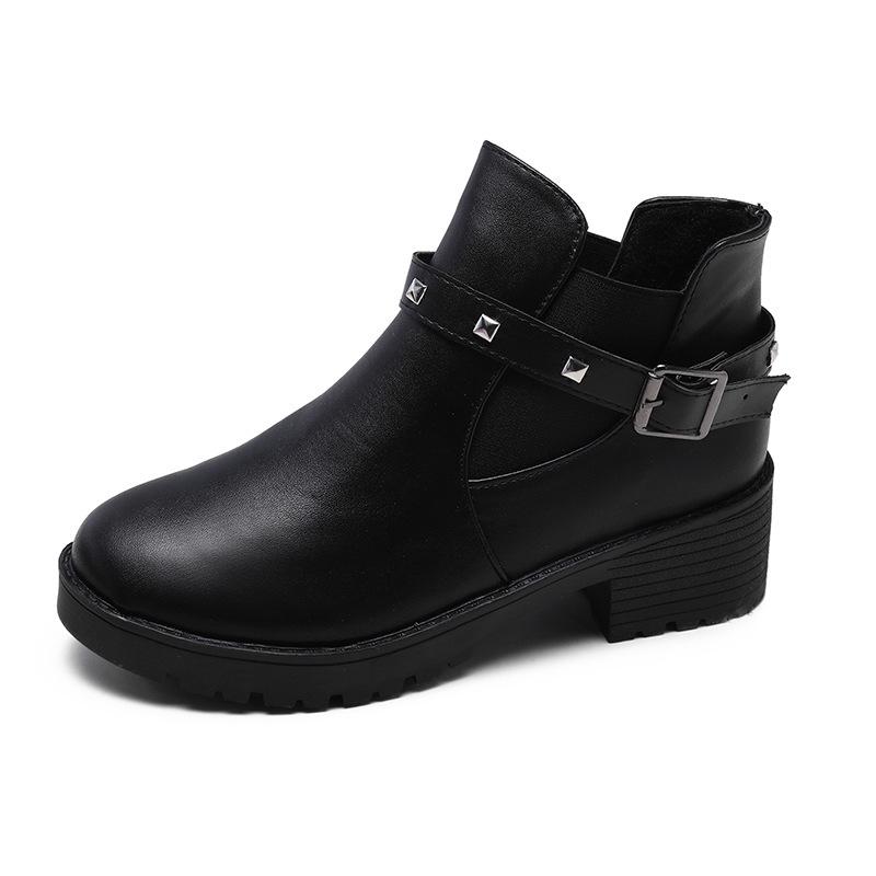 

Женские ботинки Зимние ботинки Женские 2018 новые короткие ботинки Ботинки Мартин Женские Корейская версия Ботинки Мартин Женские 40 чёрный