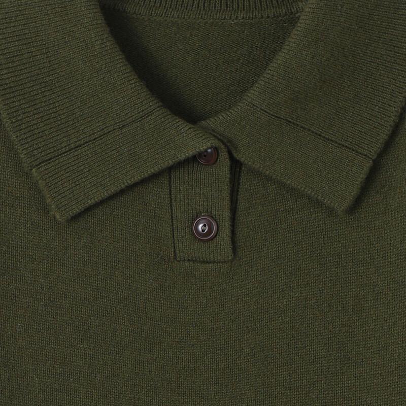 Srcr Women's 100% Wool Lapel Sweater