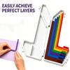 7 Pezzi Design a L Guide di Allineamento per Cartoncino Strumenti di Allineamento per Biglietti Forniture per Artigianato