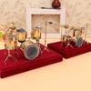 Mini Drum Set Model Display Ornaments Decoration Miniature Musical Instrument Set For Collection