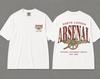 Maglietta Arsenal con Stampa Posteriore Comfort Colors, T-shirt Grafica Vintage con Cannone Arsenal, Maglietta Retro del North London Football Club, Regalo per Fan dei Gunners