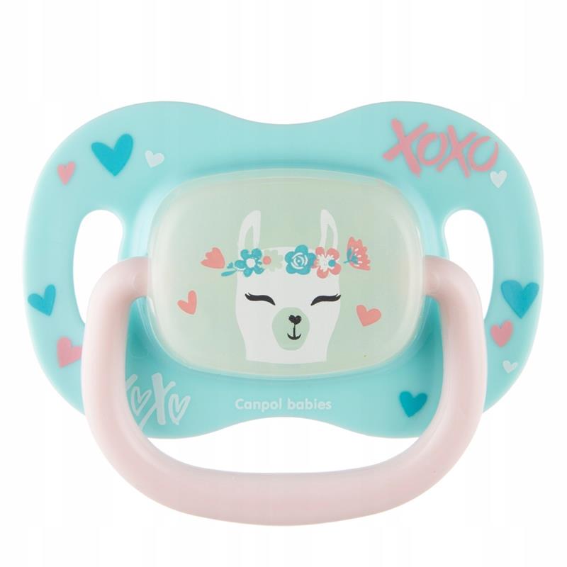 CANPOL 34/922 Silicone pacifier 18+m symmetrical EXOTIC Lama