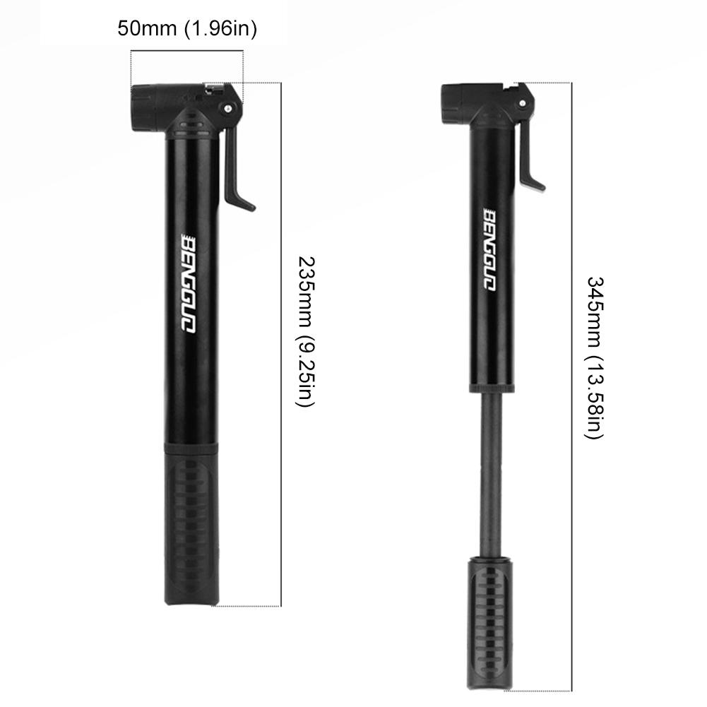 80 PSI Portable Bike Air Pump Fits  & Schrader Manual Tire Pump Aluminum Alloy Bicycle Tire Inflator Bike Accessories