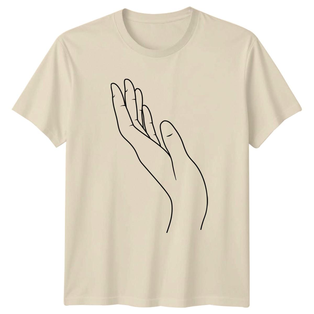 Minimalist Aesthetic Line Drawing Hand T-Shirt Minimalist Line Art XXXXL