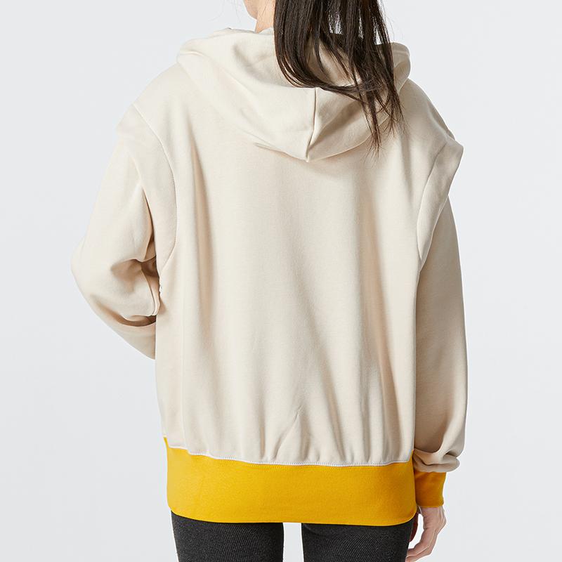Nike Simple Letter Print Casual Hoodie Women Tops Yellow DQ6586-126