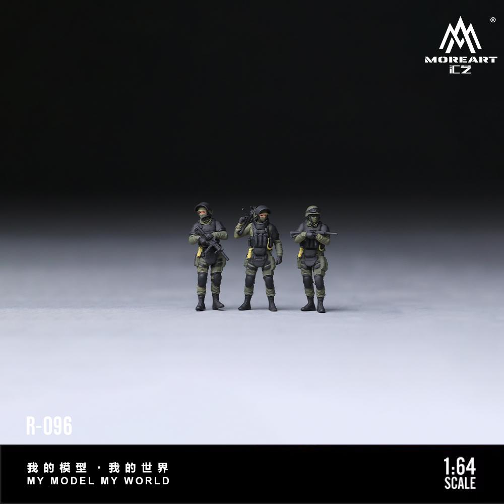 *Vorbestellung*Moreart 1:64 Militär-Spezialkräfte-Soldaten Harzfiguren-Set Mini-Puppe Diorama-Layout Dekor Sammlerstück Modell gray