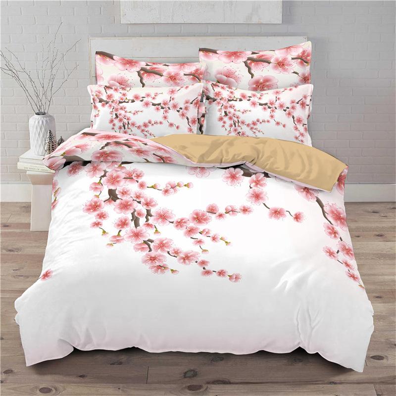 Lucky Cat Bedding Set For Kids Girls Boys 3D Print Floral Duvet Cover Set Microfiber Chinese Traditional Style Comforter Cover