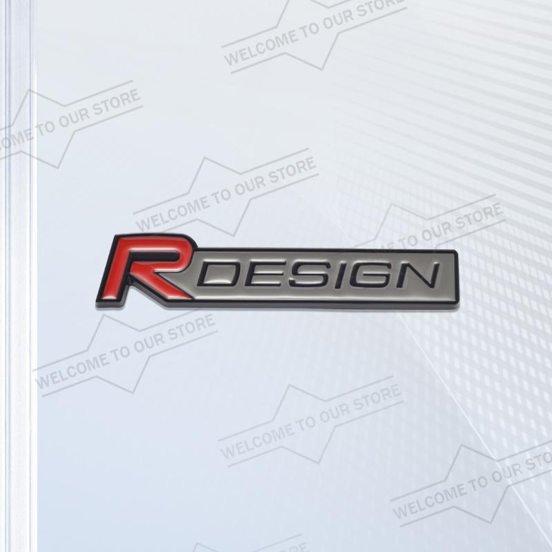 Car Styling Body Trunk 3D Metal R Design Emblem Grille Badge Stickers Decal For Volvo S60 S80 S90 XC90 XC60 XC40 V50 V70 V60 S40