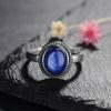New Fashion 8x10 MM Oval Natural Moonstones Rings Women's  CopperJewelry Ring  High Quality Gifts Vintage Fine