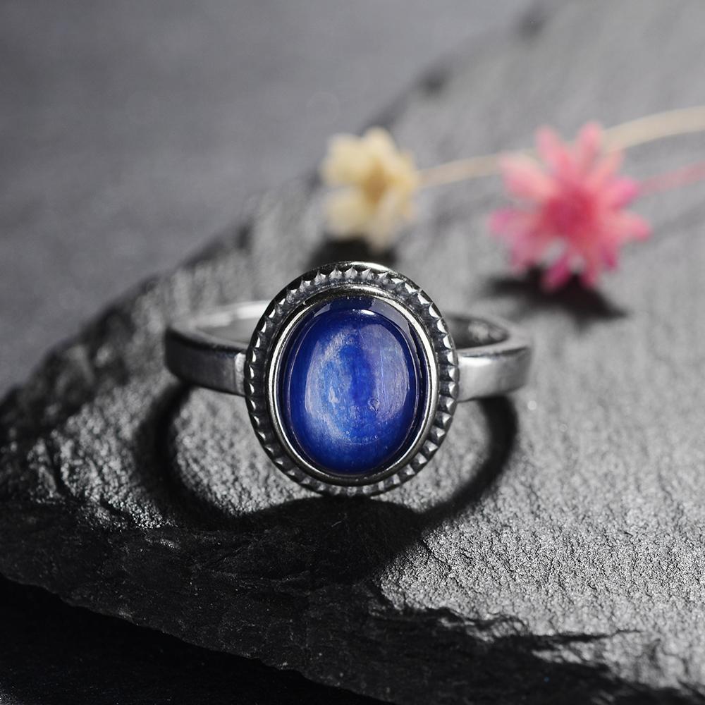 New Fashion 8x10 MM Oval Natural Moonstones Rings Women's CopperJewelry Ring High Quality Gifts Vintage Fine