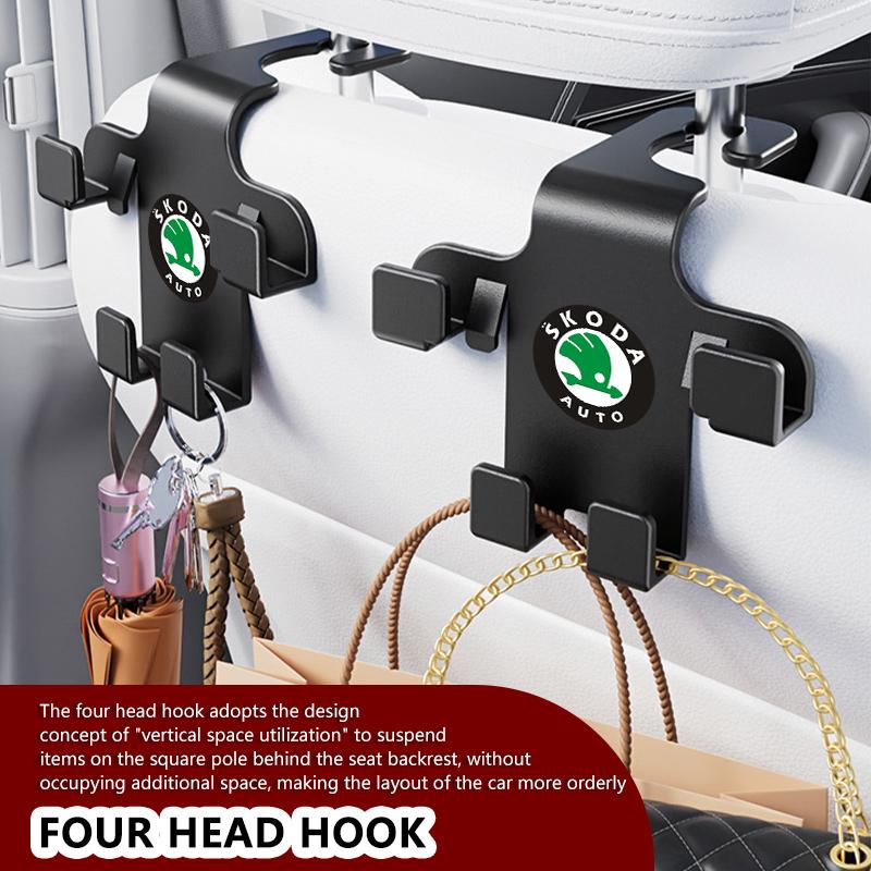 Rjhwp8 For Skoda Car Interior Seat Hook Sundry Storage Holder Accessories Fabia Kamiq Superb Scala Enyaq-iV MK3 VisionS Yeti
