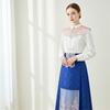 Traditional Chinese Embroidered Flower Cloud Collar with Tassels Polyester Comfortable for Cloth Accessory Cultural Wear