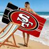 Telo da Spiaggia Stampa San Francisco 49ers, Grande Morbido Asciugatura Rapida per Spiaggia Campeggio Nuoto