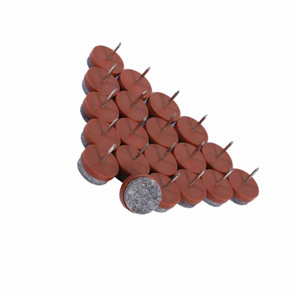 20 Stück Set 20mm Möbel Boden Filz Nagel Pad Stuhl Tischbein Filzschoner