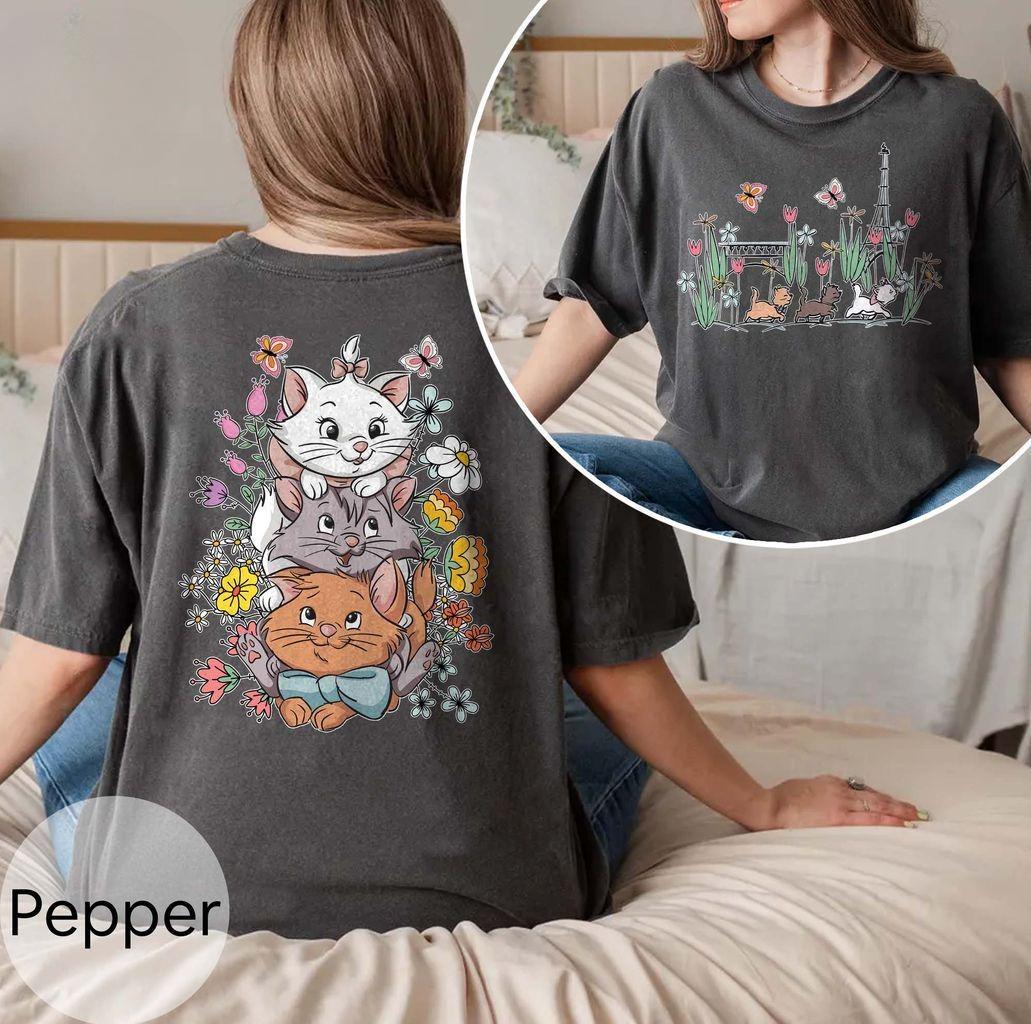 Womens Vintage Disney The Aristocats Marie T Shirt Cotton  Unisex Short Sleeve Streetwear Oversized Loose Casual Stylish S