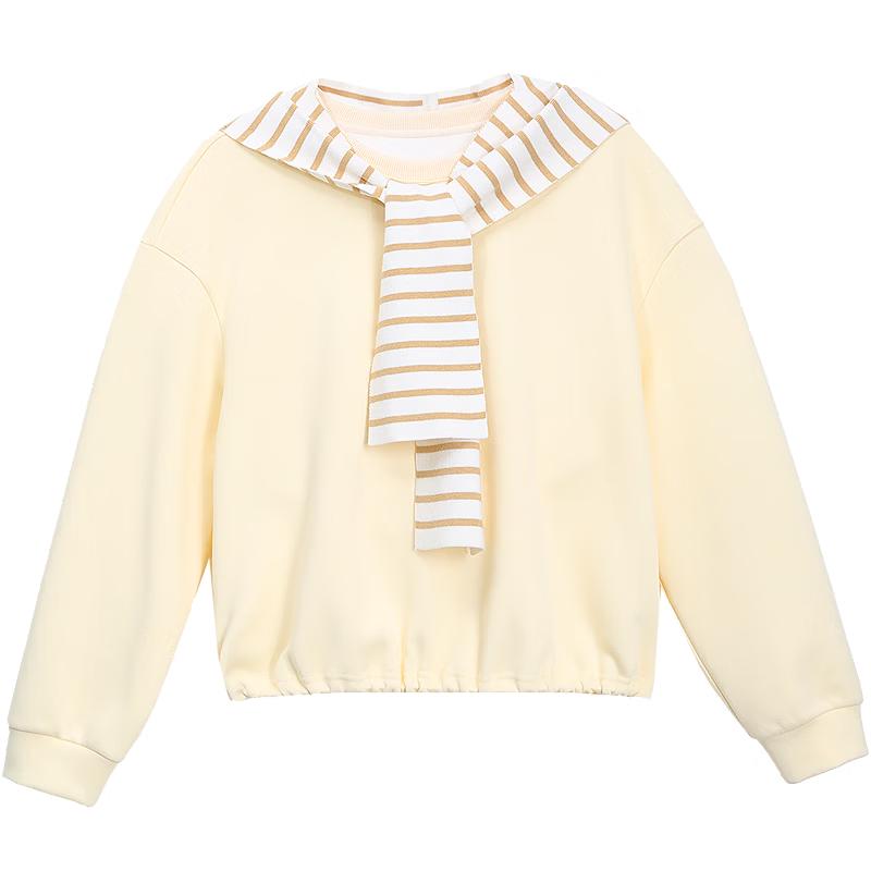 Betu Women s Striped Shawl Letter Embroidered Hoodie L